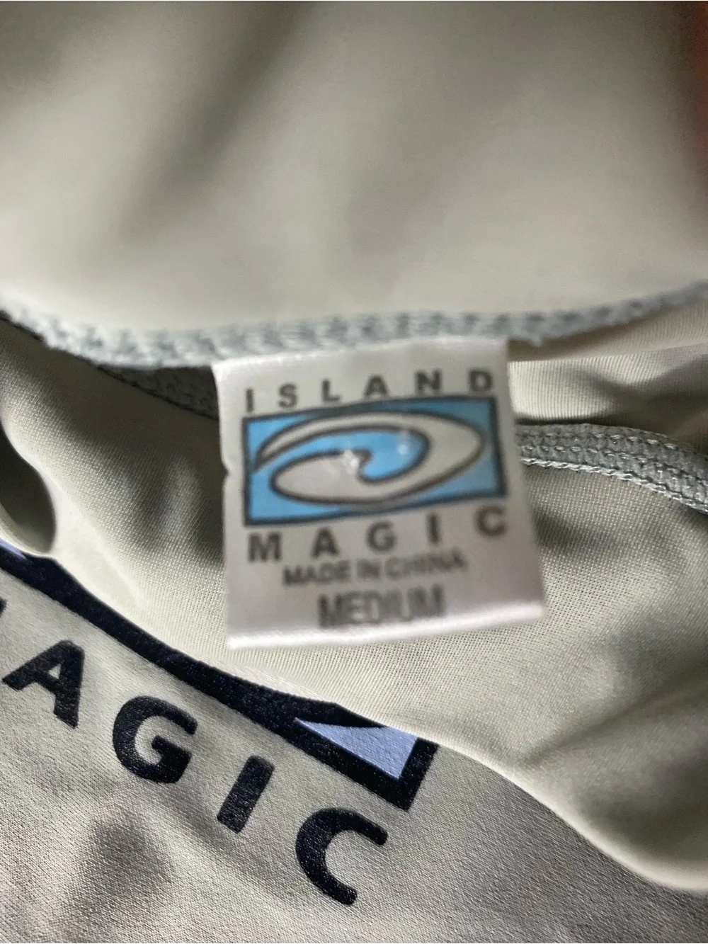 Island Magic Kids' Short Sleeve Rashguard in Sage Green & Black